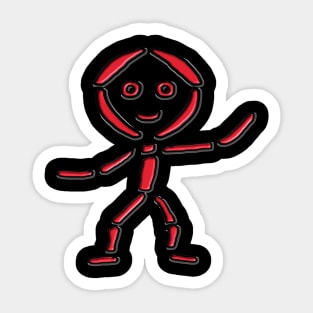 Neon Stickman Sticker